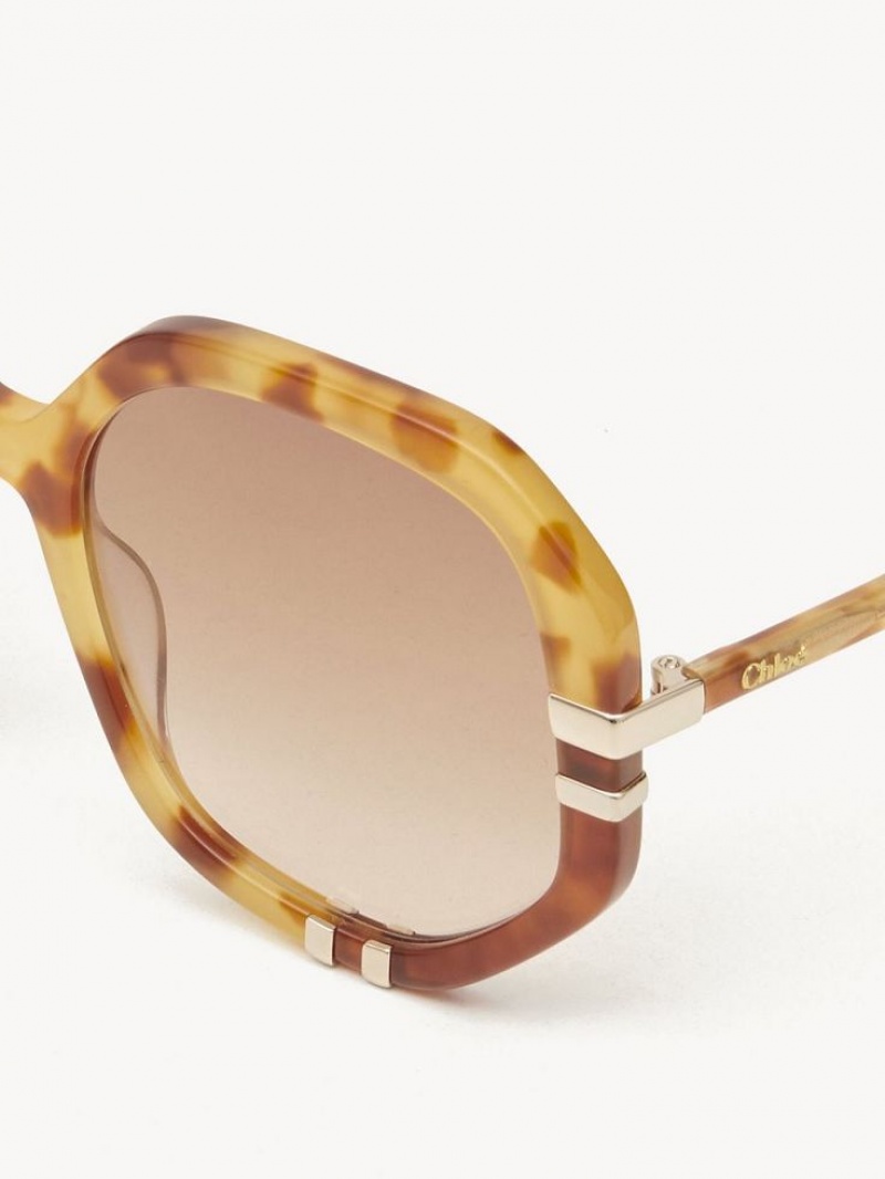 Chloe West Small Sonnenbrille Havana Patchwork | CHE-SR14518