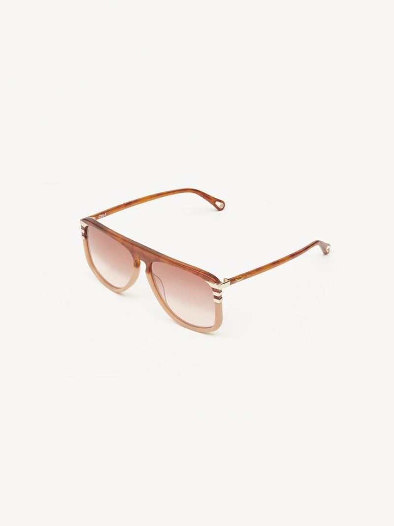 Chloe West Small Sonnenbrille Koralle | CHE-SR14522