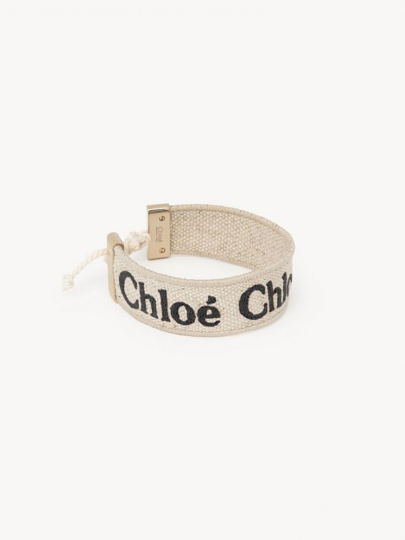 Chloe Woody Armbänder Beige Schwarz | CHE-SR14440