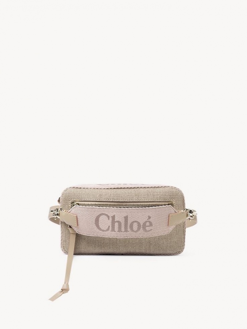 Chloe Woody Belt Crossbody Taschen Beige | CHE-SR13606