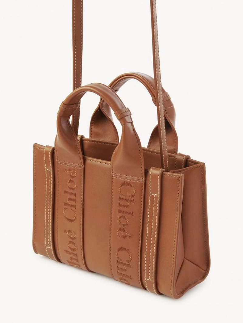 Chloe Woody Tote 1 Mini Taschen Braun | CHE-SR13726