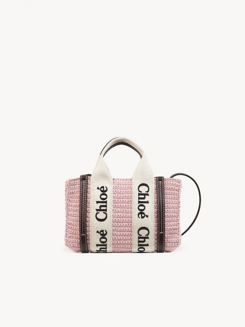 Chloe Woody Tote 2 Mini Taschen Rosa | CHE-SR13730