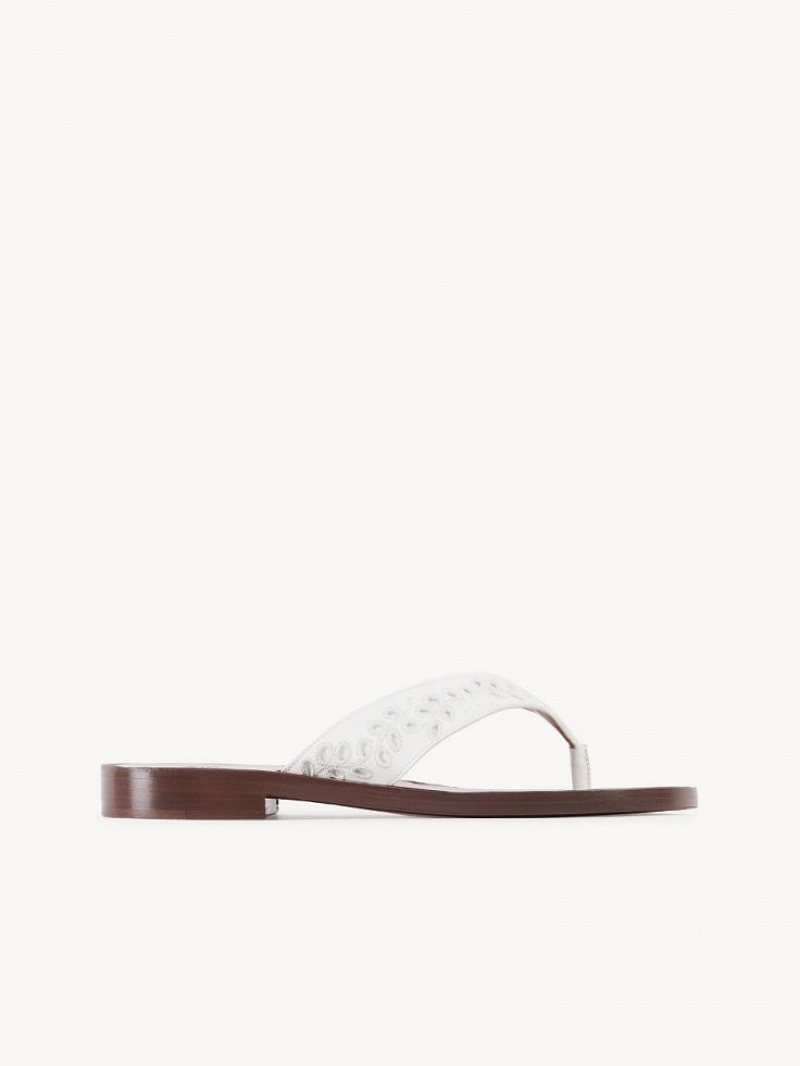 Chloe X Eres Paz Flache Sandalen Weiß | CHE-SR14146